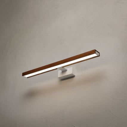 Brilagi - LED-belysning til badeværelsesspejl 3-i-1 WOODY MIRROR LED/12W/230V 60 cm IP44 hvid/egetræ/kirsebær