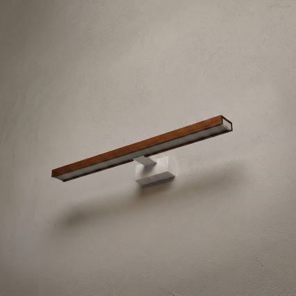 Brilagi - LED-belysning til badeværelsesspejl 3-i-1 WOODY MIRROR LED/12W/230V 60 cm IP44 hvid/egetræ/kirsebær