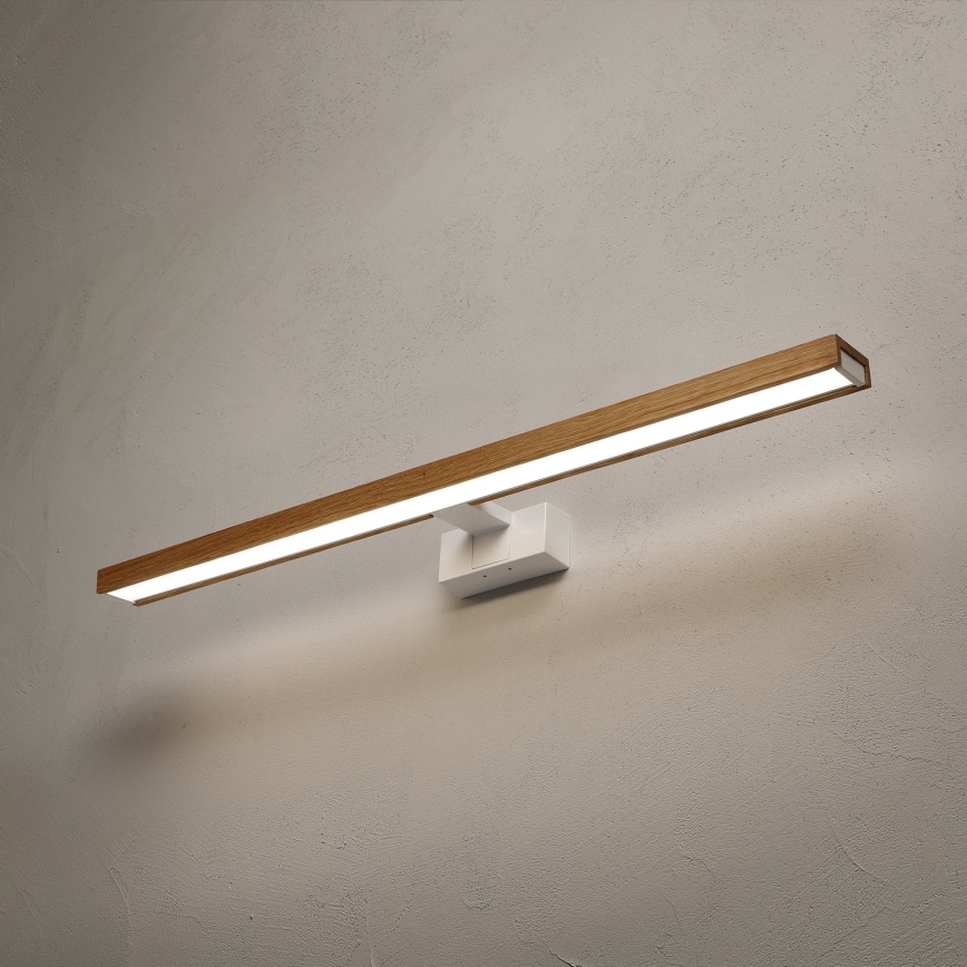 Brilagi - LED spejlbelysning til badeværelset 3-i-1 WOODY MIRROR LED/15W/230V 80 cm IP44 hvid/eg