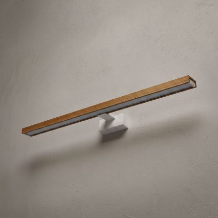 Brilagi - LED spejlbelysning til badeværelset 3-i-1 WOODY MIRROR LED/15W/230V 80 cm IP44 hvid/eg