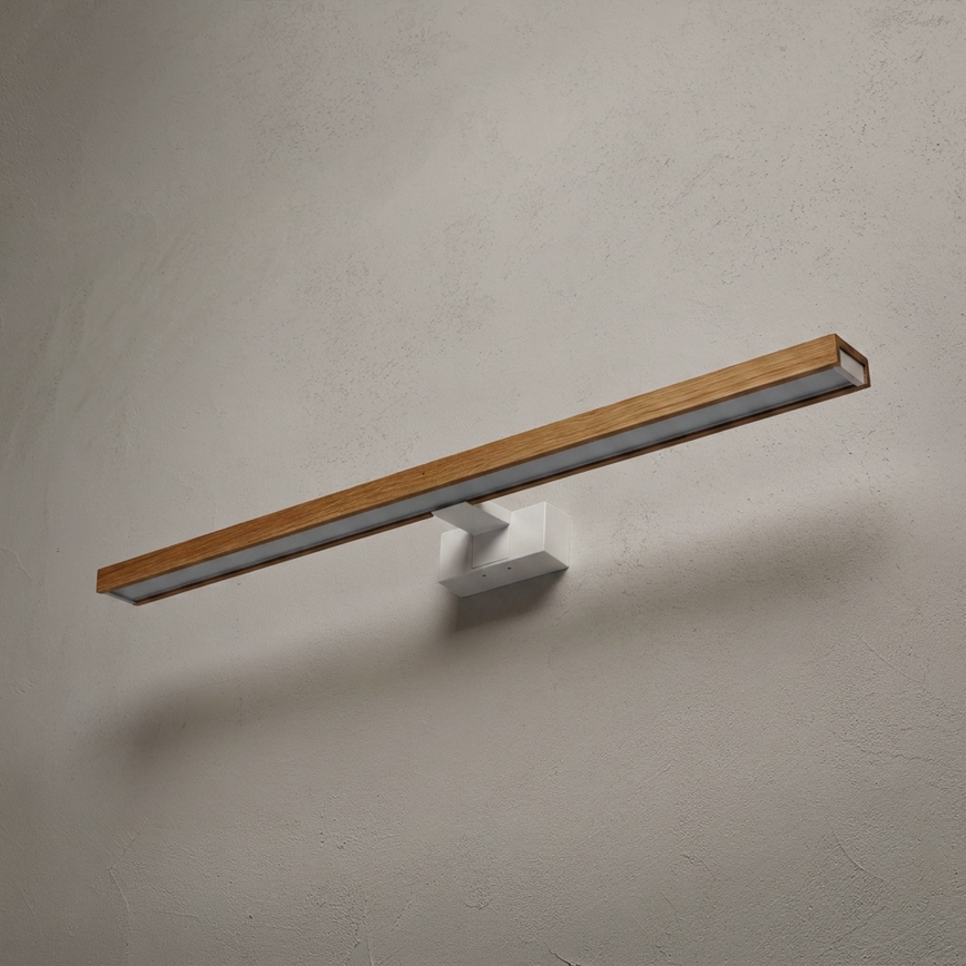 Brilagi - LED spejlbelysning til badeværelset 3-i-1 WOODY MIRROR LED/15W/230V 80 cm IP44 hvid/eg