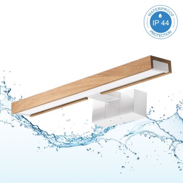 Brilagi - LED-belysning til badeværelsesspejl 3 i 1 WOODY MIRROR LED/8W/230V 40 cm IP44 hvid/eg