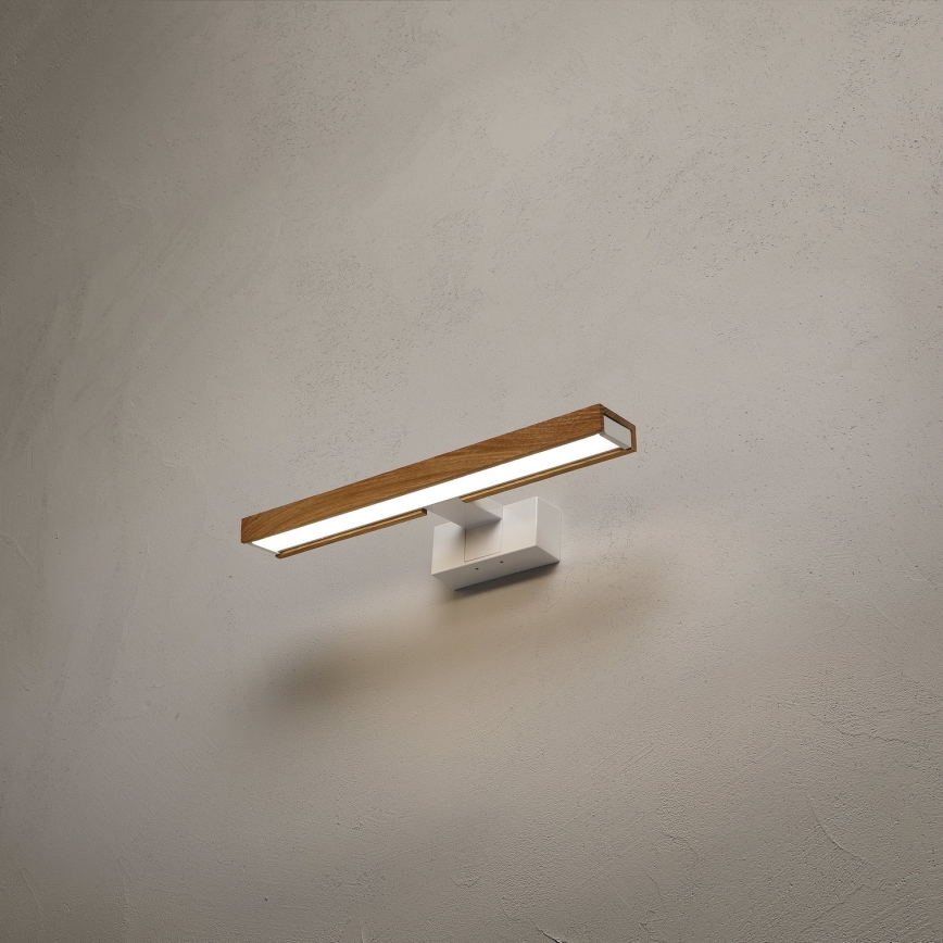 Brilagi - LED-belysning til badeværelsesspejl 3 i 1 WOODY MIRROR LED/8W/230V 40 cm IP44 hvid/eg