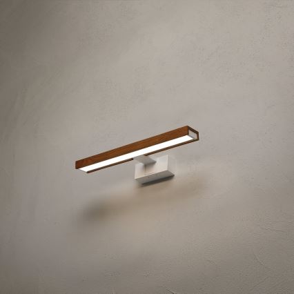 Brilagi - 3-i-1 LED-spejlbelysning til badeværelset WOODY MIRROR LED/8W/230V 40 cm IP44 hvid/eg kirsebær
