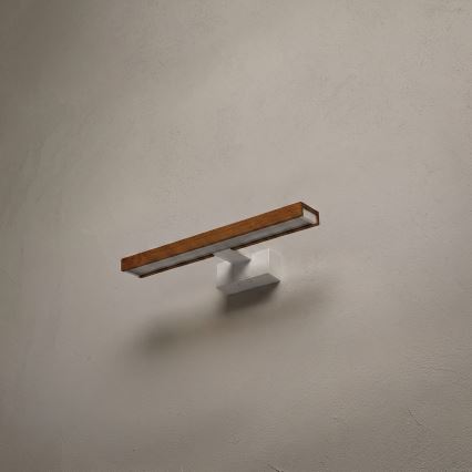 Brilagi - 3-i-1 LED-spejlbelysning til badeværelset WOODY MIRROR LED/8W/230V 40 cm IP44 hvid/eg kirsebær