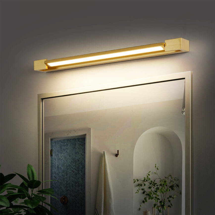 Brilagi - LED-belysning til badeværelsesspejl AQUA LINE LED/18W/230V 60 cm IP44 guld CRI 90
