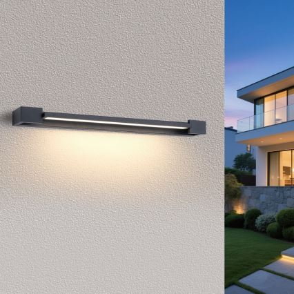 Brilagi - LED-spejlbelysning til badeværelset AQUA LINE LED/24W/230V 90 cm IP44 antracit CRI 90