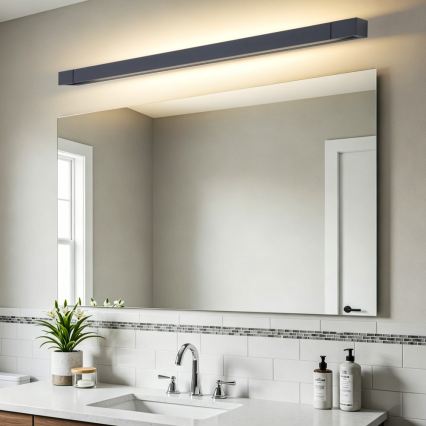 BRILAGI - LED-spejlbelysning til badeværelset AQUA LINE LED/28W/230V 100 cm IP44 sort CRI 90