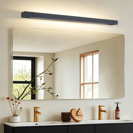 BRILAGI - LED-spejlbelysning til badeværelset AQUA LINE LED/28W/230V 100 cm IP44 sort CRI 90