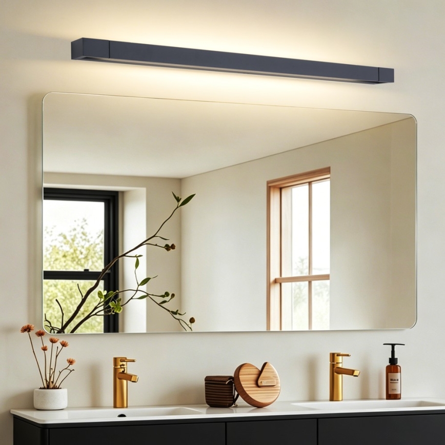 BRILAGI - LED-spejlbelysning til badeværelset AQUA LINE LED/28W/230V 100 cm IP44 sort CRI 90