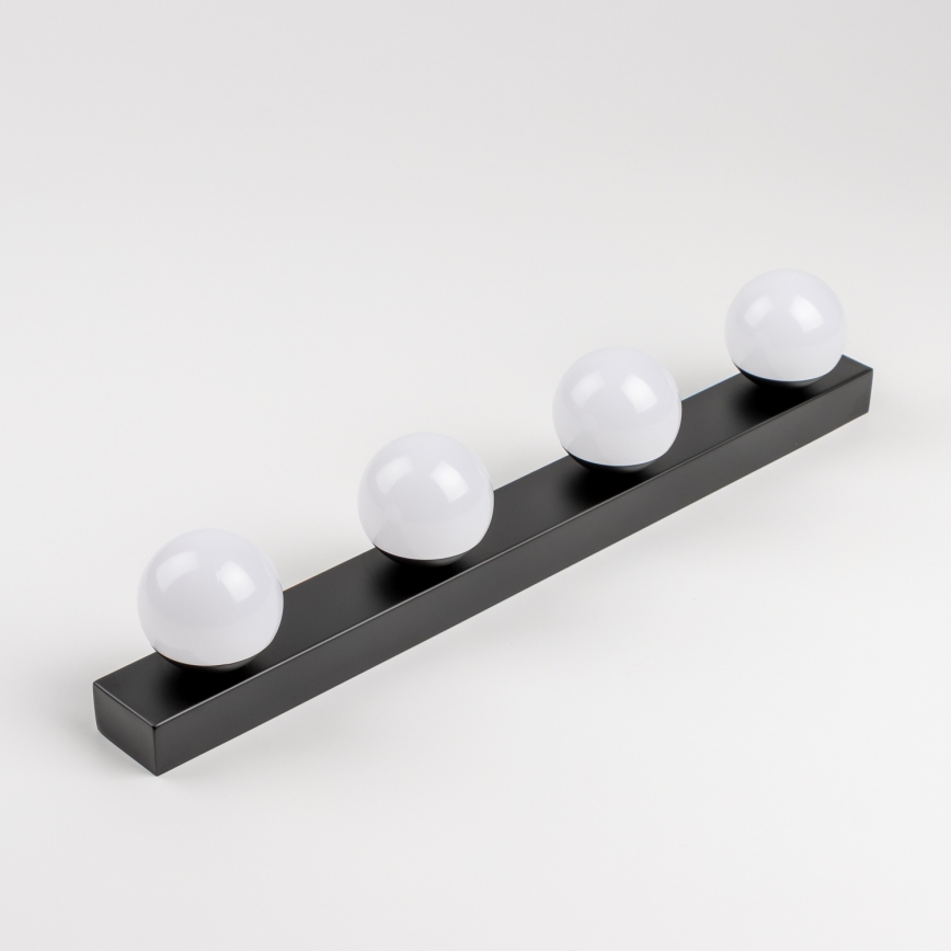 Brilagi - LED-spejlbelysning til badeværelset HOLLYWOOD 4xLED/3W/230V 53 cm IP44 sort