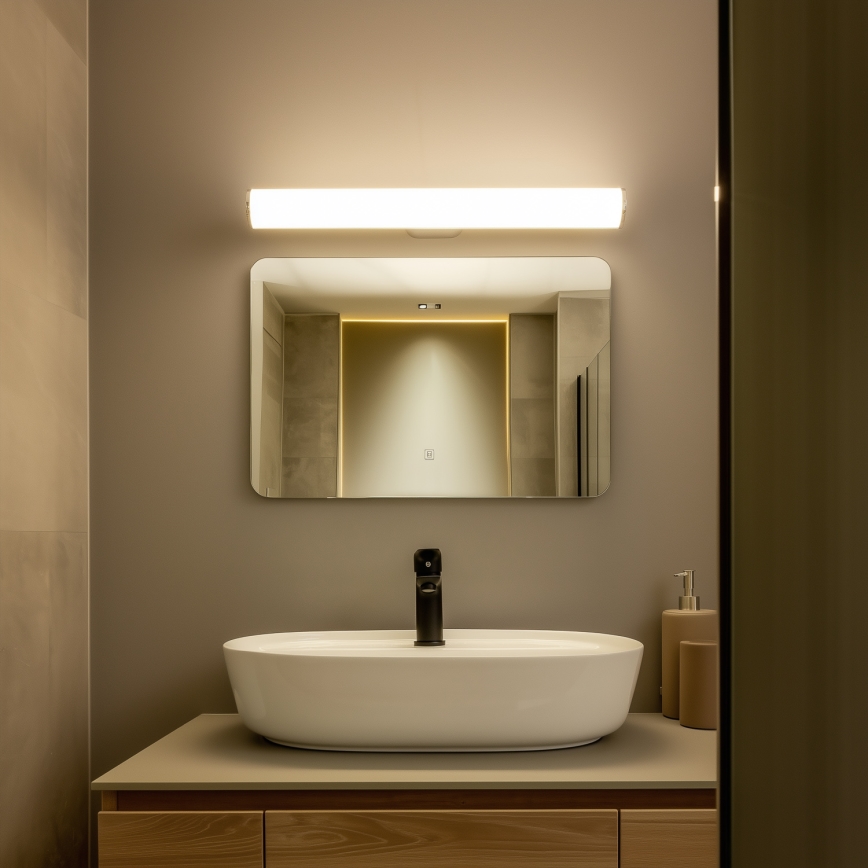 Brilagi - LED-belysning til badeværelsesspejl TUBE LED/15W/230V 3000/4000/6500K IP44 blank krom