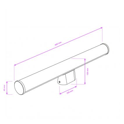 Brilagi - LED-belysning til badeværelsesspejl TUBE LED/15W/230V 3000/4000/6500K IP44 blank krom
