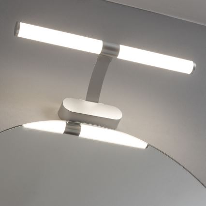 Brilagi - 2-i-1 LED-belysning til badeværelsesspejl TUBEO LED/6W/230V 40 cm IP44 sølv