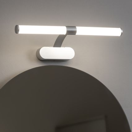 Brilagi - 2-i-1 LED-belysning til badeværelsesspejl TUBEO LED/6W/230V 40 cm IP44 sølv