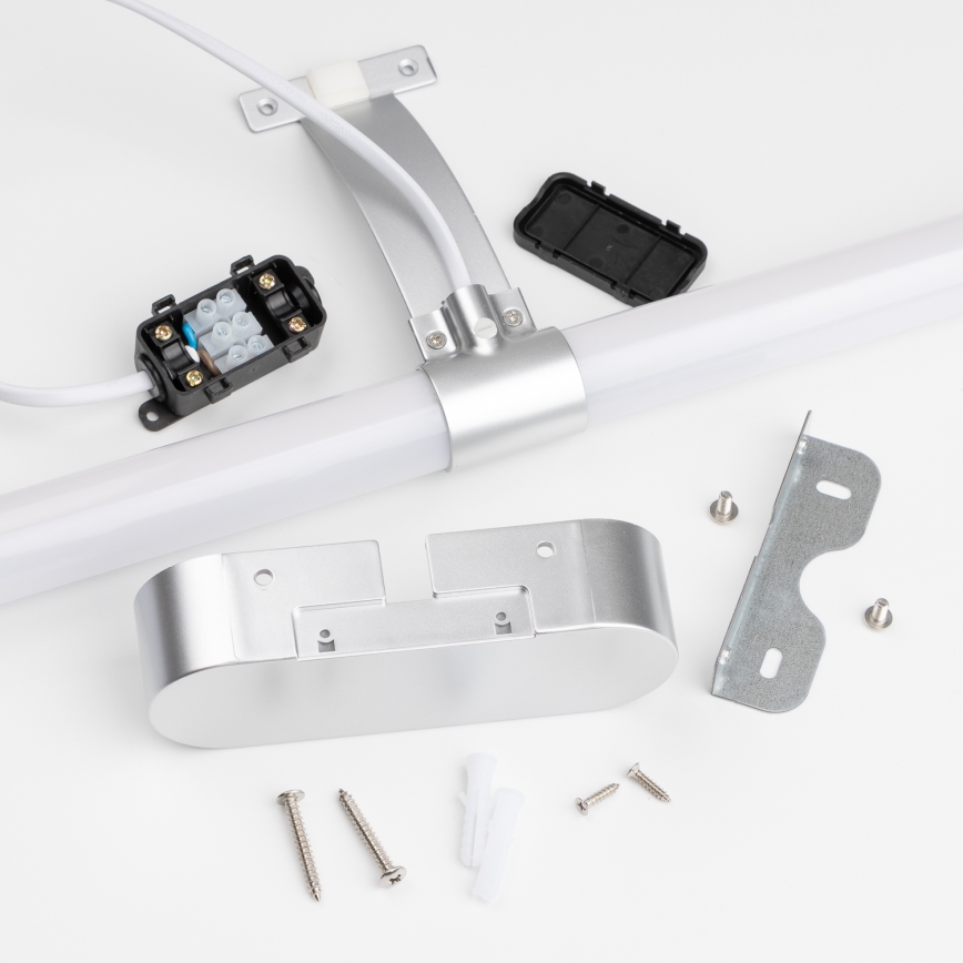 Brilagi - 2-i-1 LED-belysning til badeværelsesspejl TUBEO LED/6W/230V 40 cm IP44 sølv
