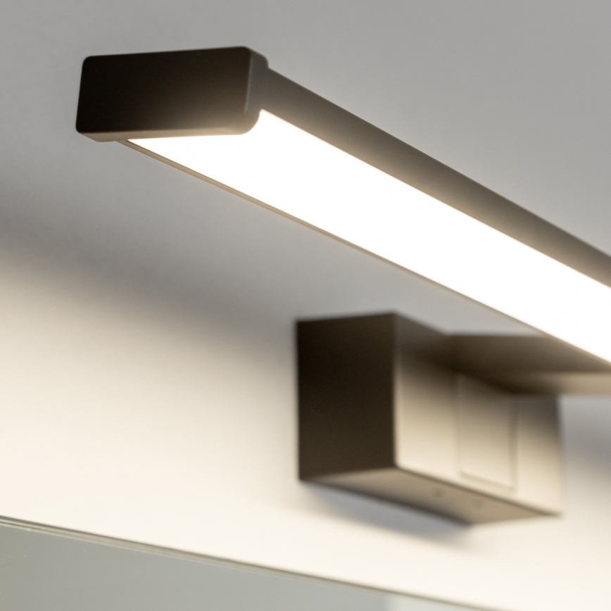 Brilagi - VESTRA 3-i-1 LED-spejlbelysning til badeværelset, 12W/230V, 60 cm, IP44, sort