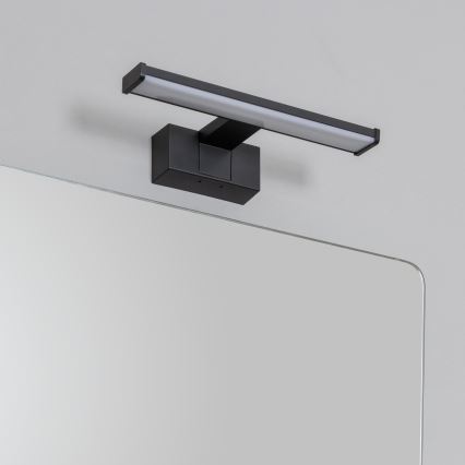 Brilagi - 3-i-1 LED-spejlbelysning til badeværelse VESTRA LED/6W/230V 30 cm IP44 sort
