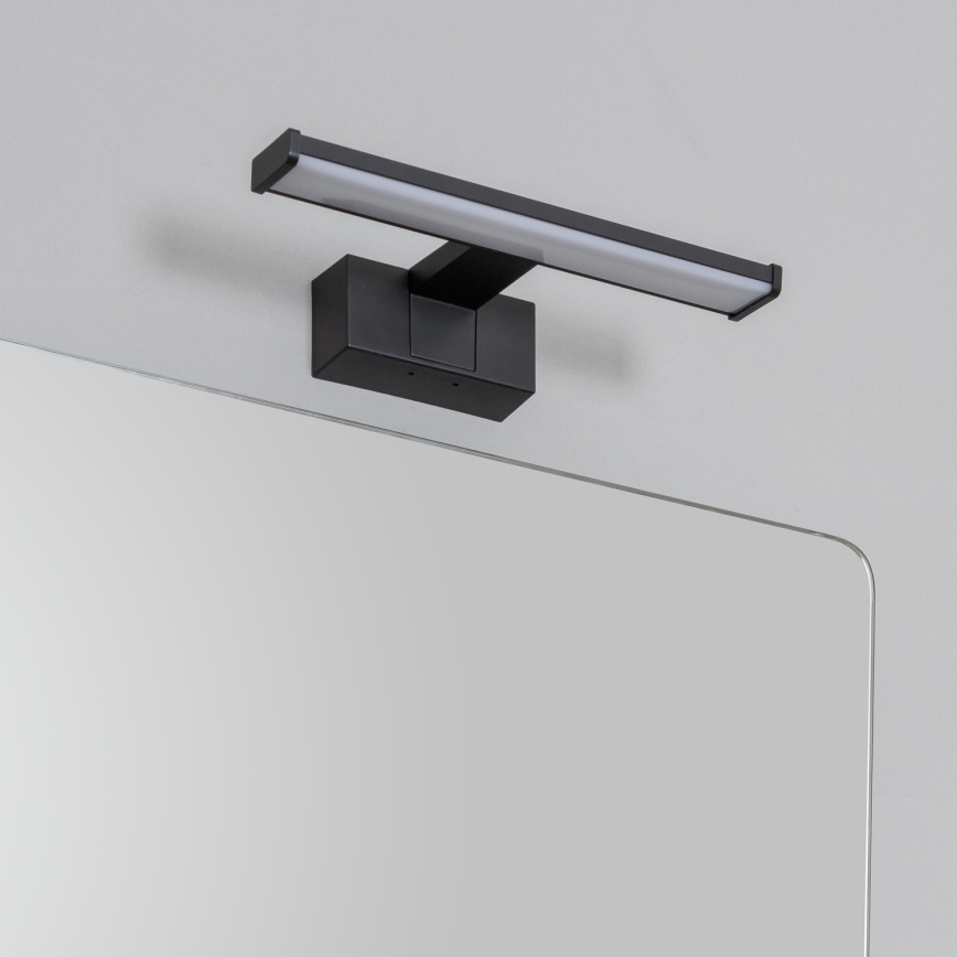Brilagi - 3-i-1 LED-spejlbelysning til badeværelse VESTRA LED/6W/230V 30 cm IP44 sort