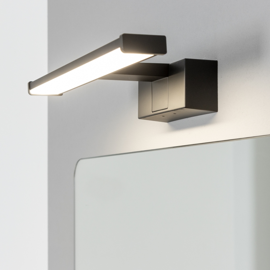 Brilagi - 3-i-1 LED-spejlbelysning til badeværelse VESTRA LED/6W/230V 30 cm IP44 sort