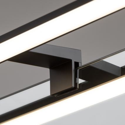 Brilagi - 3-i-1 LED-spejlbelysning til badeværelse VESTRA LED/6W/230V 30 cm IP44 sort