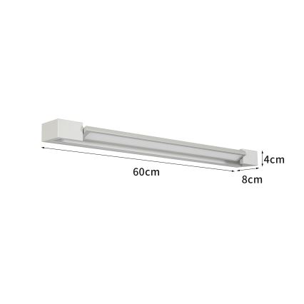 Brilagi - LED-belysning til badeværelsesspejl AQUA LINE LED/18W/230V 60 cm IP44 mat krom CRI 90