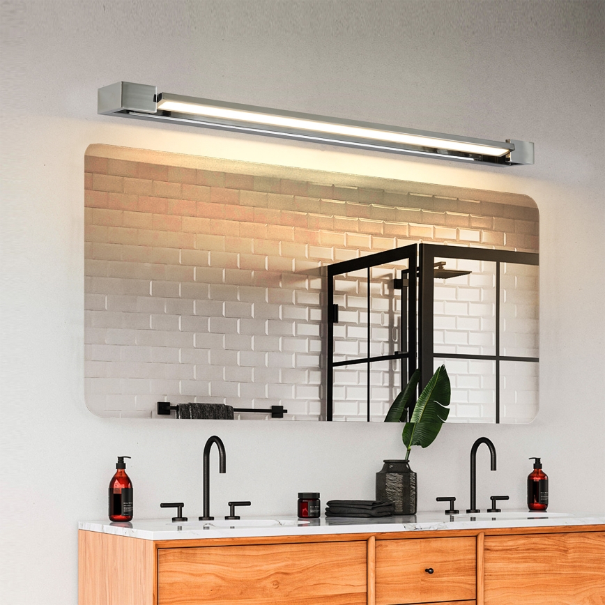 Brilagi - LED-belysning til badeværelsesspejl AQUA LINE LED/24W/230V 90 cm IP44 poleret krom CRI 90