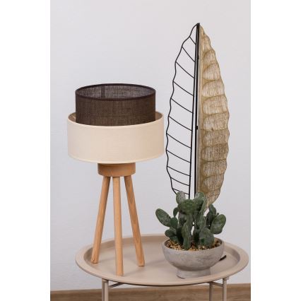 Brilagi - LED-bordlampe BOHO STYLE 1xE27/15W/230V creme/brun