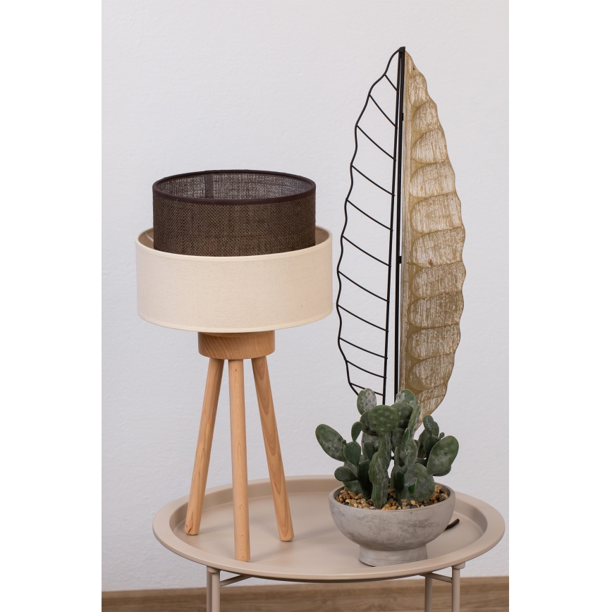 Brilagi - LED-bordlampe BOHO STYLE 1xE27/15W/230V creme/brun