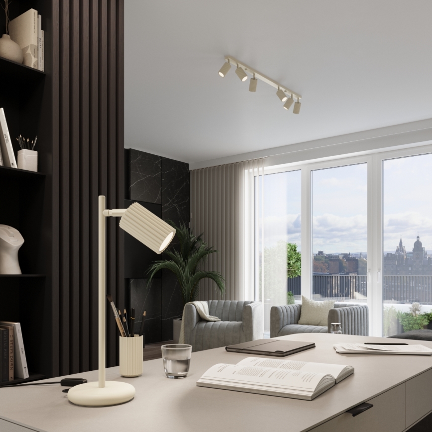 Brilagi - LED bordlampe CRESTO 1xGU10/10W/230V cremefarvet