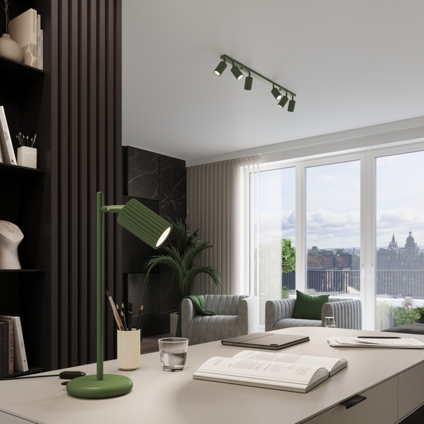 Brilagi - LED-bordlampe CRESTO 1xGU10/10W/230V grøn