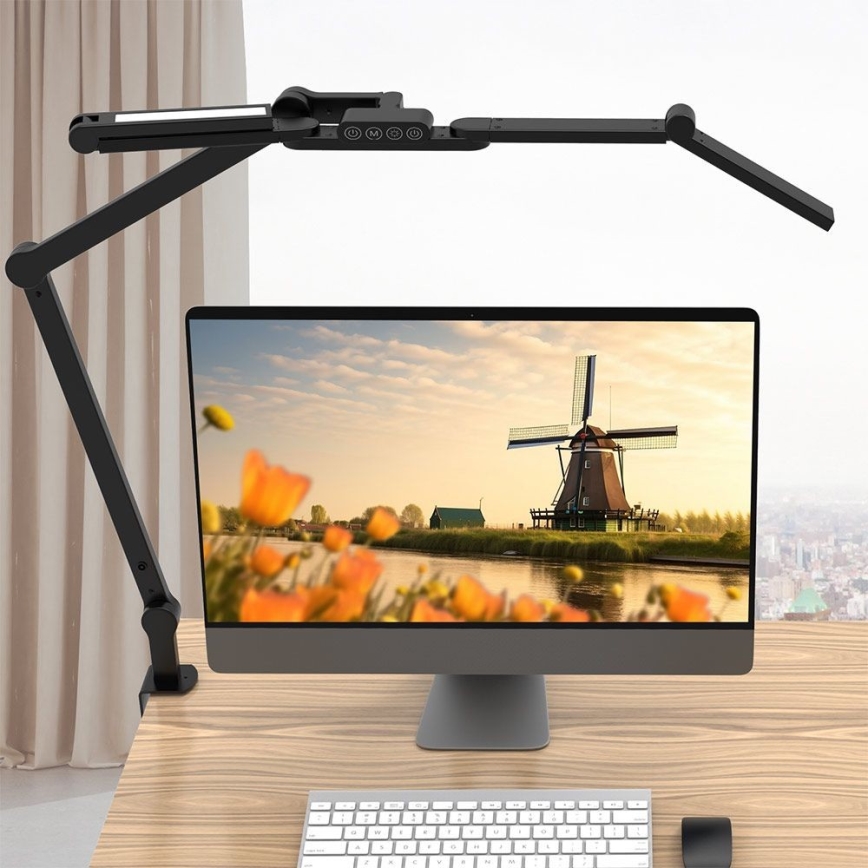 Brilagi - LED bordlampe dæmpbar fleksibel VARIO LED/24W/230V 3000-6500K CRI 92 sort