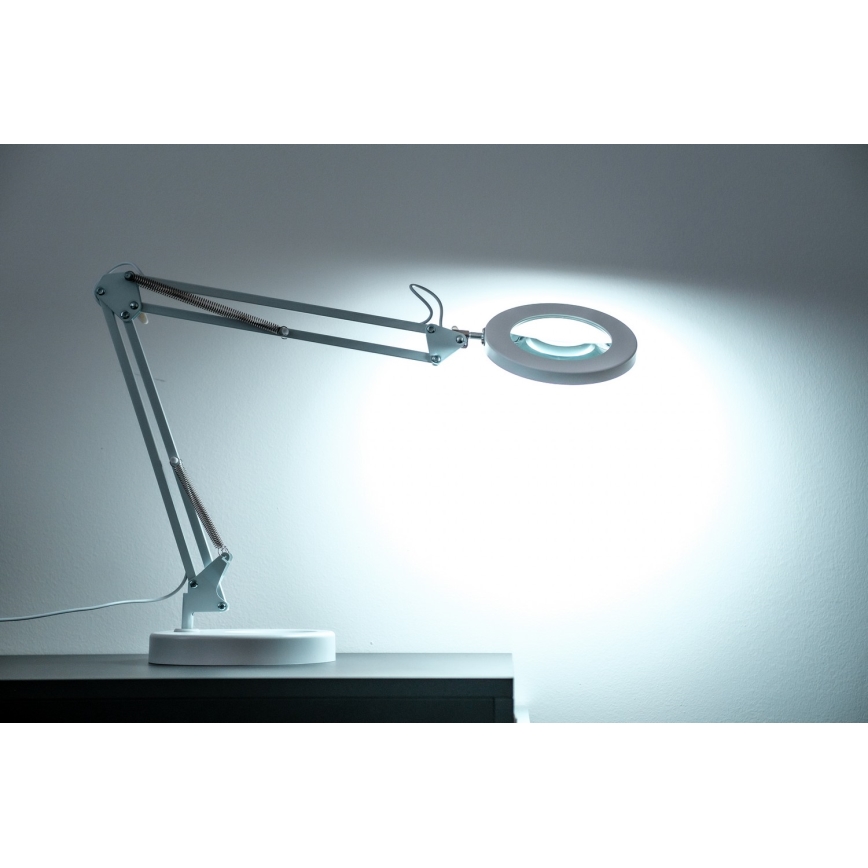 Brilagi - LED bordlampe dæmpbar med forstørrelsesglas LENS LED/12W/5V 3000/4200/6000K hvid