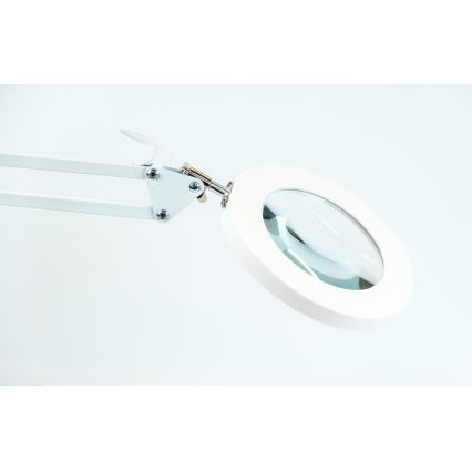 Brilagi - LED bordlampe dæmpbar med forstørrelsesglas LENS LED/12W/5V 3000/4200/6000K hvid