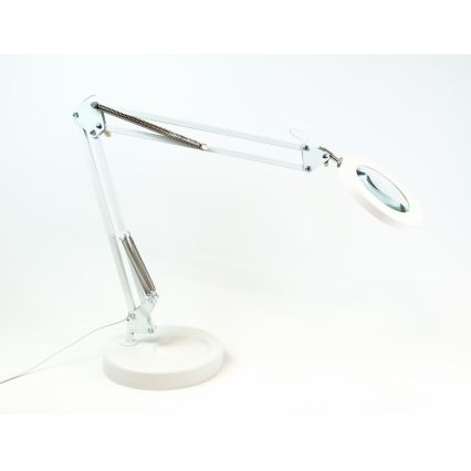 Brilagi - LED bordlampe dæmpbar med forstørrelsesglas LENS LED/12W/5V 3000/4200/6000K hvid