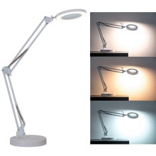 Brilagi - LED bordlampe dæmpbar med forstørrelsesglas LENS LED/12W/5V 3000/4200/6000K hvid