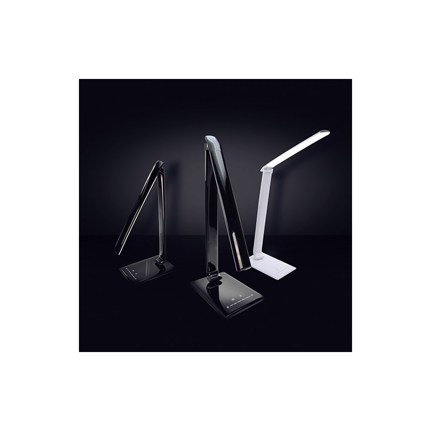 Brilagi - LED bordlampe dæmpbar USB-port LED/12W/230V sort
