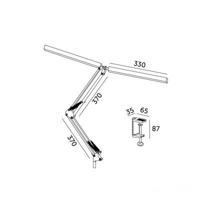 Brilagi - LED Dæmpbar fleksibel bordlampe VARIO LED/15W/230V 3000-6000K sort