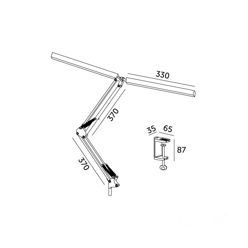 Brilagi - LED Dæmpbar fleksibel bordlampe VARIO LED/15W/230V 3000-6000K sort