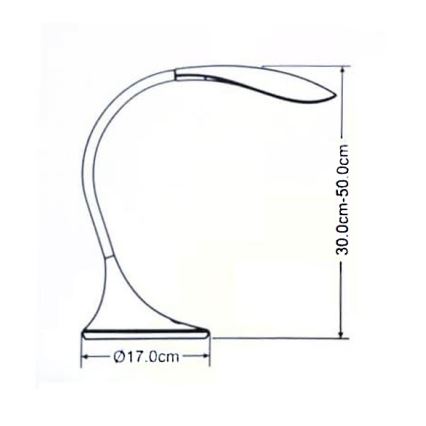 Brilagi - LED bordlampe m. touch-funktion dæmpbar SWAN LED/5,5W/230V grå