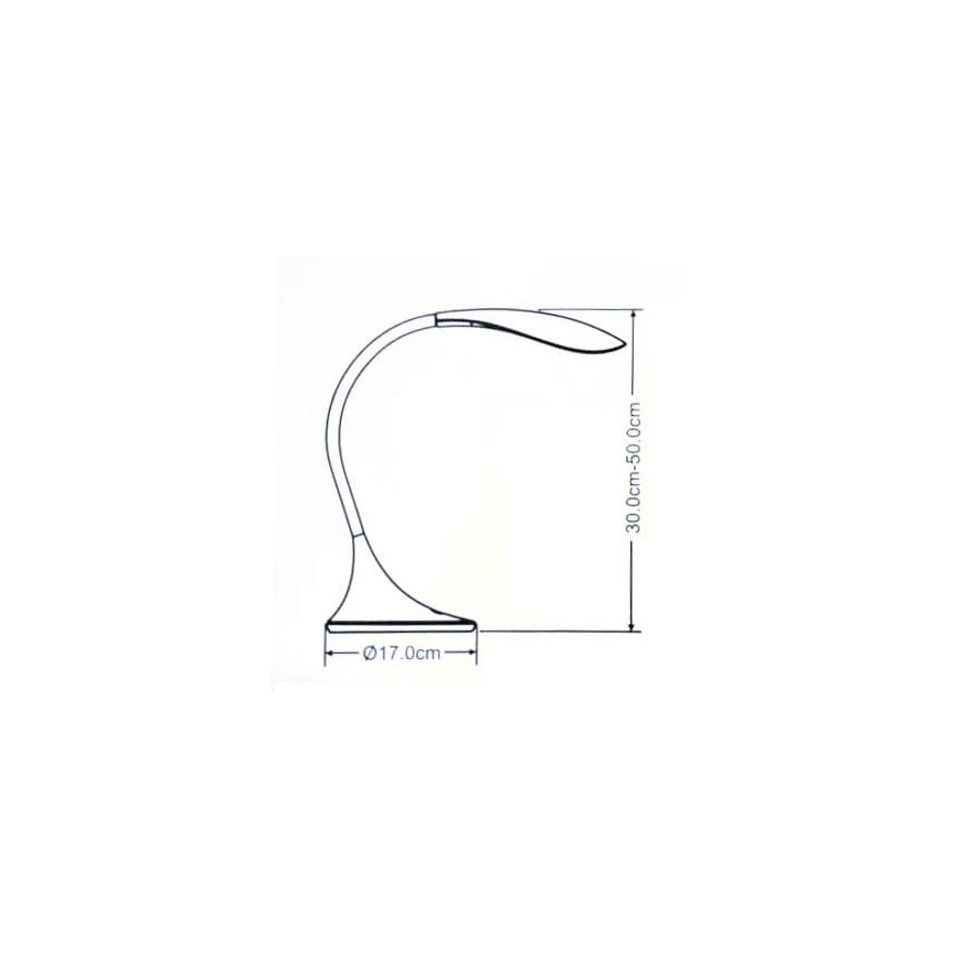 Brilagi - LED bordlampe m. touch-funktion dæmpbar SWAN LED/5,5W/230V sort