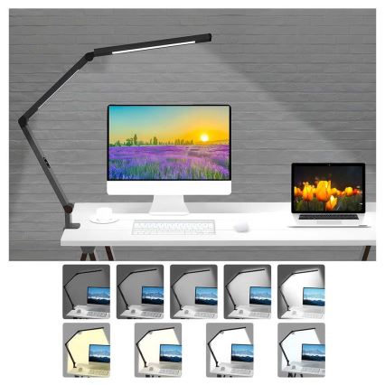 Brilagi - LED bordlampe dæmpbar touch-funktion fleksibel VARIO LED/12W/230V 3000/4000/5000/6500K CRI 92 sort
