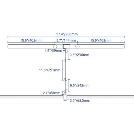 Brilagi - LED bordlampe dæmpbar touch-funktion fleksibel VARIO LED/24W/230V 3000-6500K CRI 92 hvid