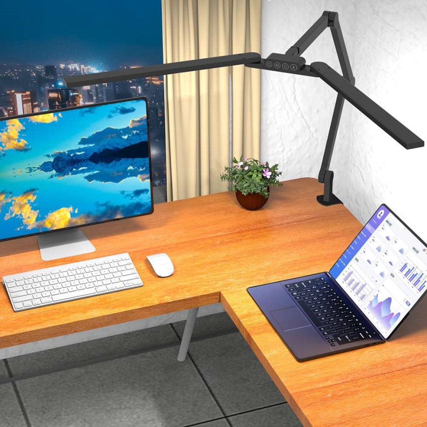 Brilagi - LED bordlampe dæmpbar touch-funktion fleksibel VARIO LED/24W/230V 3000-6500K CRI 92 sort