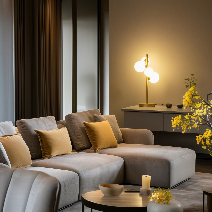 Brilagi - LED bordlampe MILLA 4xG9/3W/230V guldfarvet/hvid