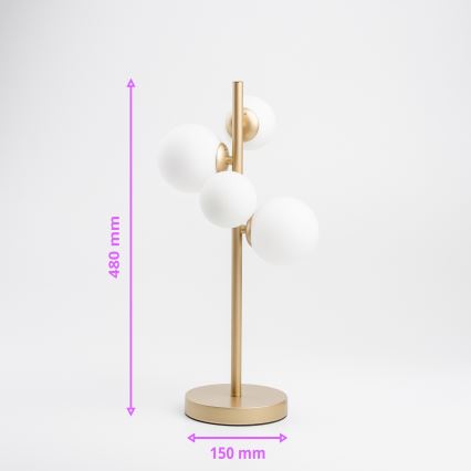 Brilagi - LED bordlampe MILLA 4xG9/3W/230V guldfarvet/hvid