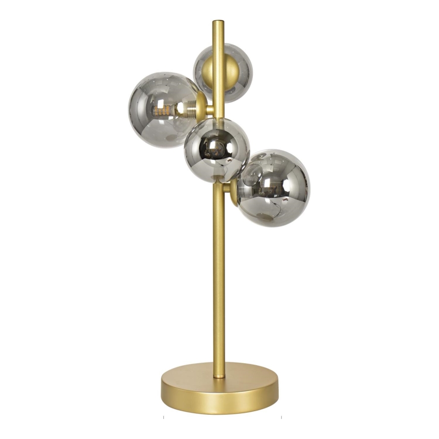 Brilagi - LED bordlampe MILLA 4xG9/3W/230V guldfarvet/røget
