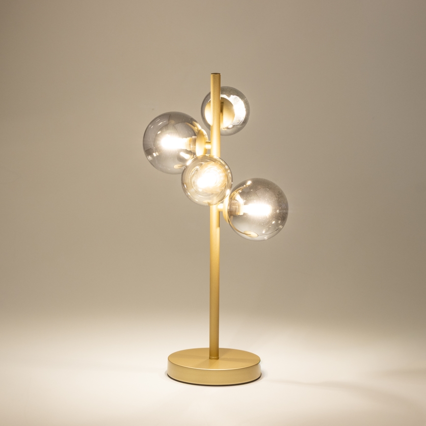 Brilagi - LED bordlampe MILLA 4xG9/3W/230V guldfarvet/røget