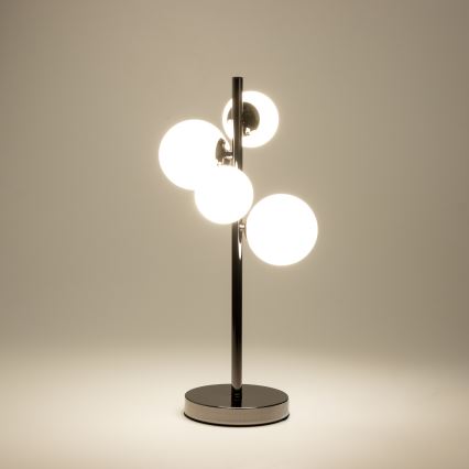 Brilagi - LED bordlampe MILLA 4xG9/3W/230V skinnende krom/hvid