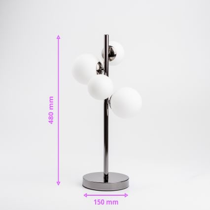 Brilagi - LED bordlampe MILLA 4xG9/3W/230V skinnende krom/hvid